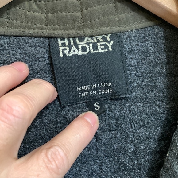 Hilary Radley || Brown Quilted Snap Collar Boxy Pocket Coat Jacket Small - Picture 6 of 17